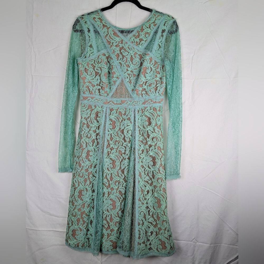 BCBG MAXAZRIA Lace Mint Green Mallory Dress - Size 6